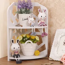 Creative wooden storage rack corner shelf makeup orgainzer office book shelf desk orgainzer