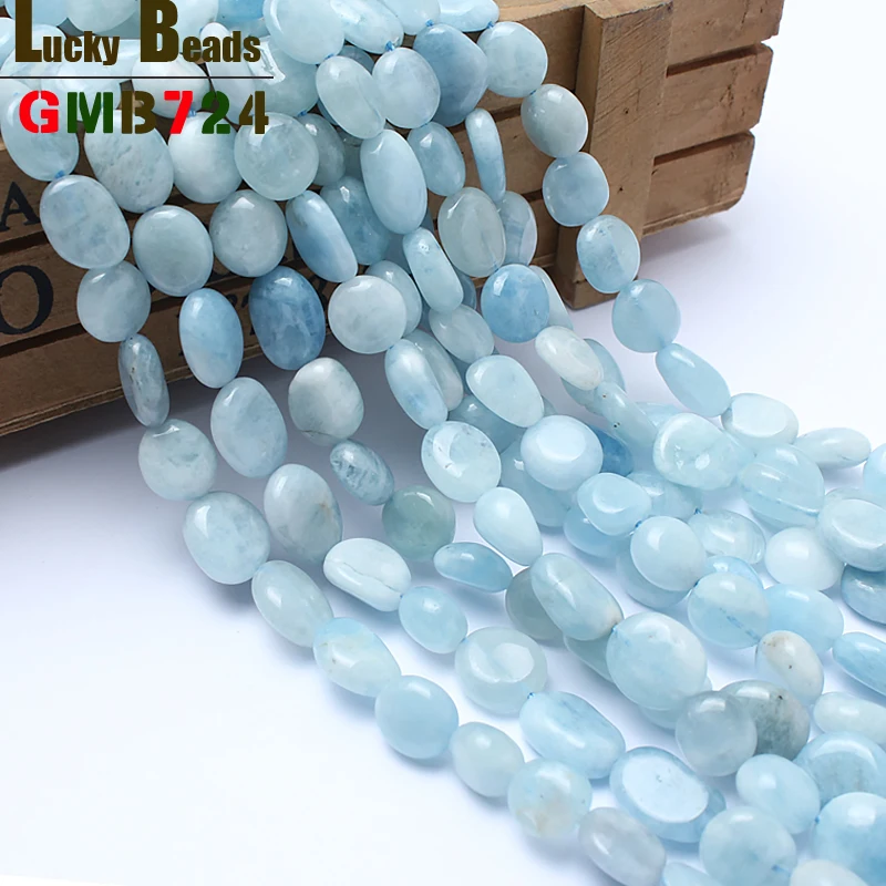 

8-10mm irregular natural genuine aquamarina beads 15inches shaped stone beads for jewelry making