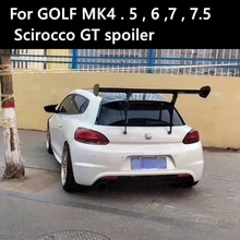 Для Scirocco Golf 4 5 6 7 MK4 MK5 MK6 MK7 MK7.5 GT стиль углеродное волокно для Volkswagen хэтчбек универсальный спойлер