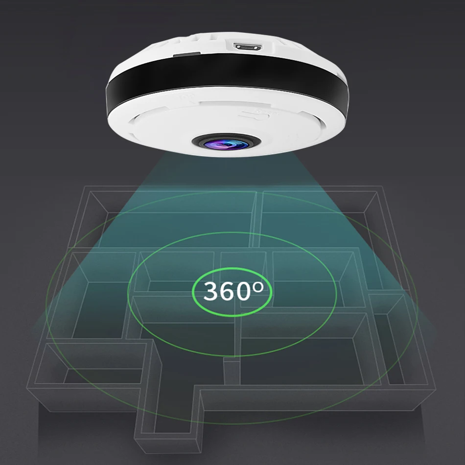 Jvtsmart рыбий глаз VR 360 градусов Wifi Беспроводная панорамная камера HD 960P 1080p IP
