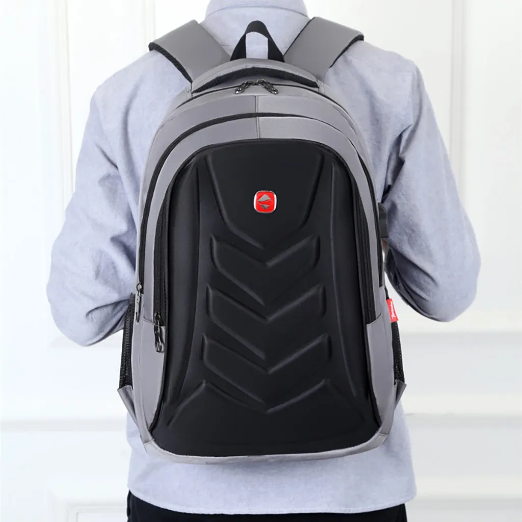 Fashion man laptop backpack Men's New Business Backpack Computer Bag Travel Backpack Clamshell Multifunctional#EX