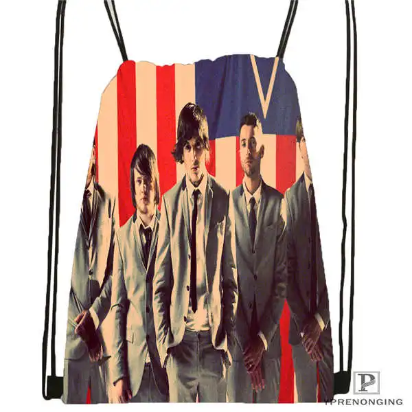 Drawstring Backpack Custombring-me-the-horizon походная сумка на шнурке милый рюкзак для детей(черная спинка) 31x40 см#2018612-01-27 - Цвет: Drawstring Backpack