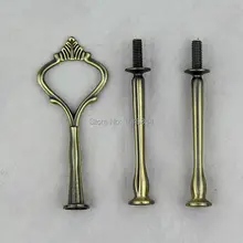 Украшение на день рождения 3 Яруса Торт Стенд мини-Корона цвет бронза(100 комплектов