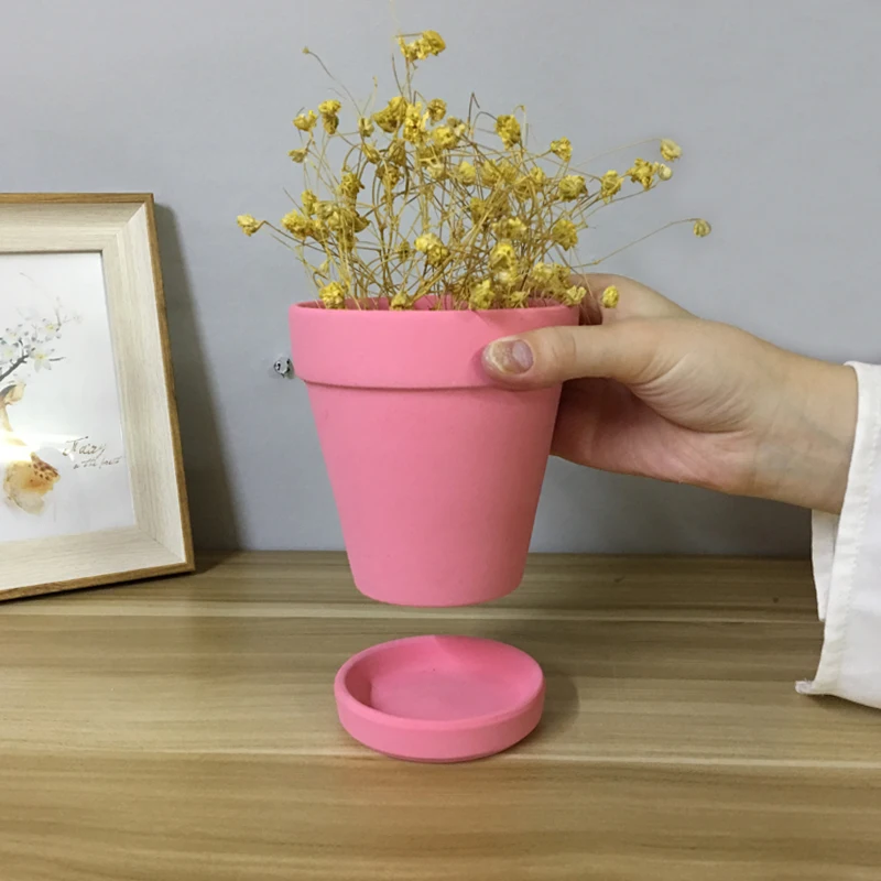 FREE SHIPPING!Simple Nordic style red pottery flower pot succulent plant pot brown green plant flower pot 