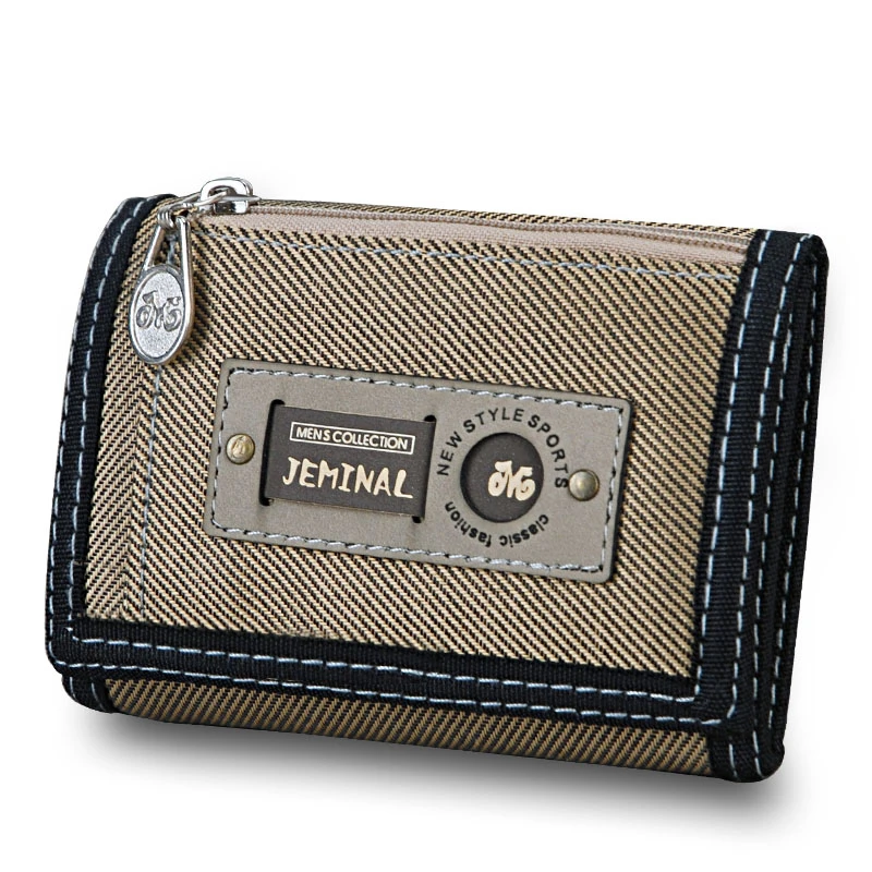  Men Wallets Hasp Zipper Canvas Male Purses Short Wallet Good Qaulity Cards ID Holder Money Bags Clu - 32235595790