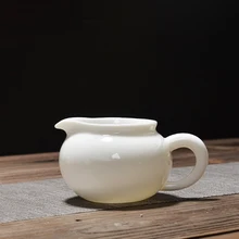 Передничек 225 мл белый фарфор ча хай пигментированные Керамика ярмарка чашки китайский кунг чашки fu ручной работы минуту Чай посуда