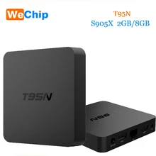 Горячие T95N TV Box Android 6.0 S905X 4 ядра 2 ГБ 8 ГБ Wi-Fi 2.4 г Коди 17.1 HD 4 К Smart Android Box PK H96 Pro Plus Коди tv box