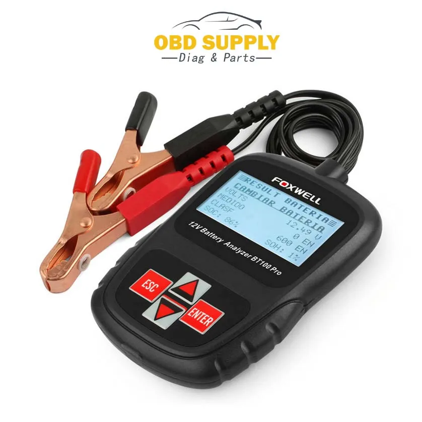 FOXWELL Automotive Analyzer BT100 PRO 6V 12V Car font b Battery b font Tester For Flooded