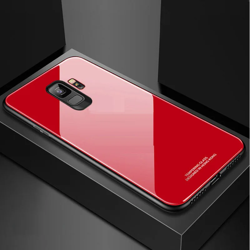 Жесткий зеркальный чехол SemgCeKen для samsung galaxy A6 A6S Plus A8 A9 star A9S A8S A7 A750 силиконовый чехол для телефона - Цвет: red