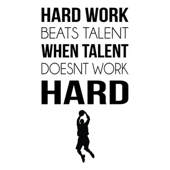 

Hard Work Sports Inspirational Quotes Wall Sticker Home Art Decals Decor