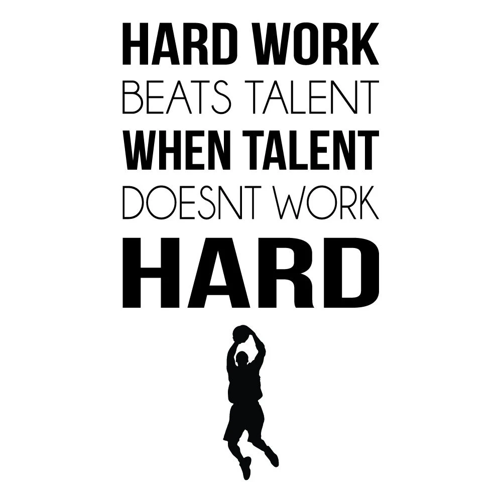 Hard Work Athlete Quotes Hard Work Sports Inspirational Quotes Wall Sticker Home Art Decals  Decor|Inspirational Quotes|Stickers Homewall Sticker - Aliexpress