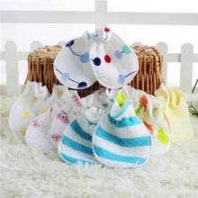 Осенняя и зимняя перчатка для младенца с мультяшным рисунком, противоскользящие перчатки для новорожденных, защита лица, хлопок, перчатки против царапин