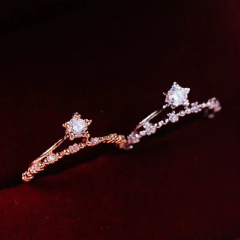 

Hot Sale Fashion Style Star Ring 2018 Shining Cubic Zircon Rings for Women Bijoux Femme Luxury Jewelry Ringen Voor Vrouwen