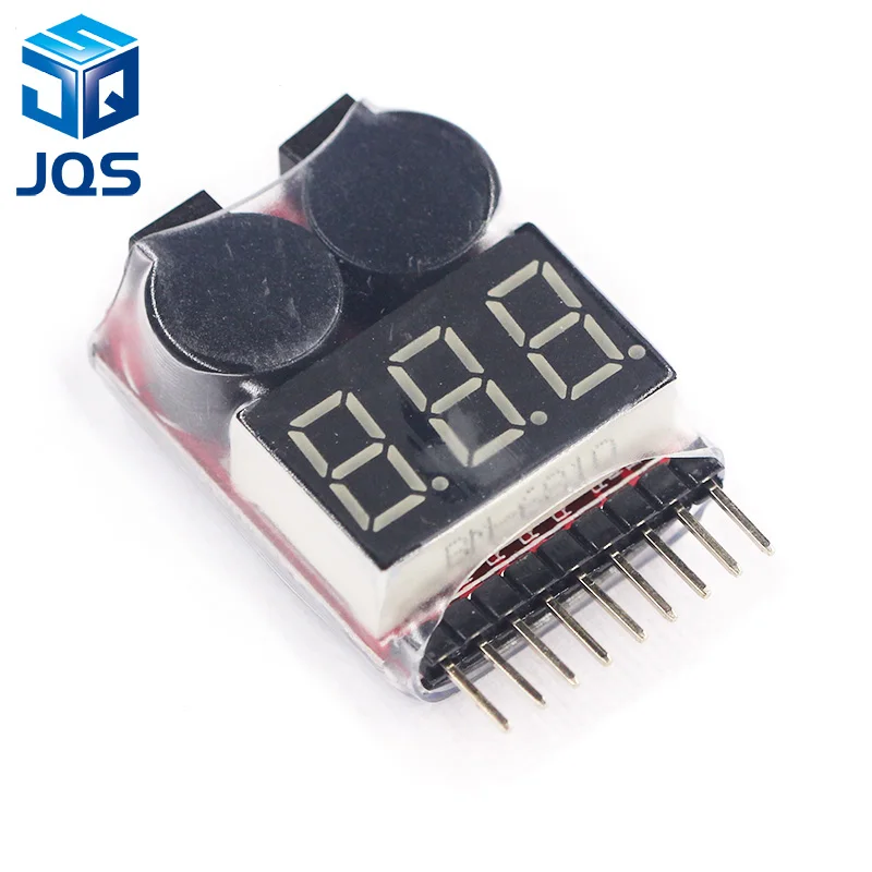

for 1-8S Lipo/Li-ion/Fe Battery Voltage 2IN1 Tester Low Voltage Buzzer Alarm