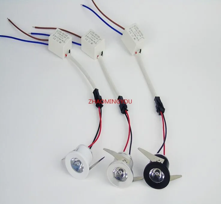 MINI dimmable Downlight led Cabinet 3W Recessed Spot light + Led Driver Pure Nature Warm white and White Silver black