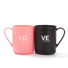 1 шт. 8*10 см стаканы для ванной комнаты с рисунком любви, чистящая кружка для пар, влюбленных женщин, мужчин, путешествий, домашнего использования, Подарочная чашка, аксессуары для ванной комнаты