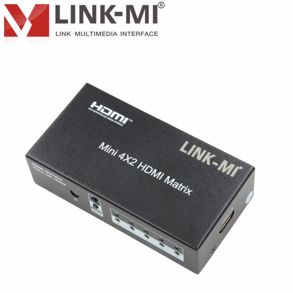 LINK-MI LM-MX03 3D Video 4 HDMI Input 2 HDMI Output 4*2 HDMI Matrix High-definition signal extension