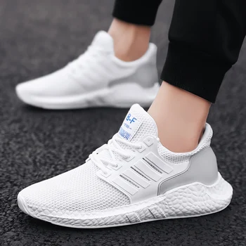 

Exclusive New Breathable Men Sneakers Male Shoes Adult White Black Gray High Quality Comfortable Non-slip Soft Mesh Men Shoes