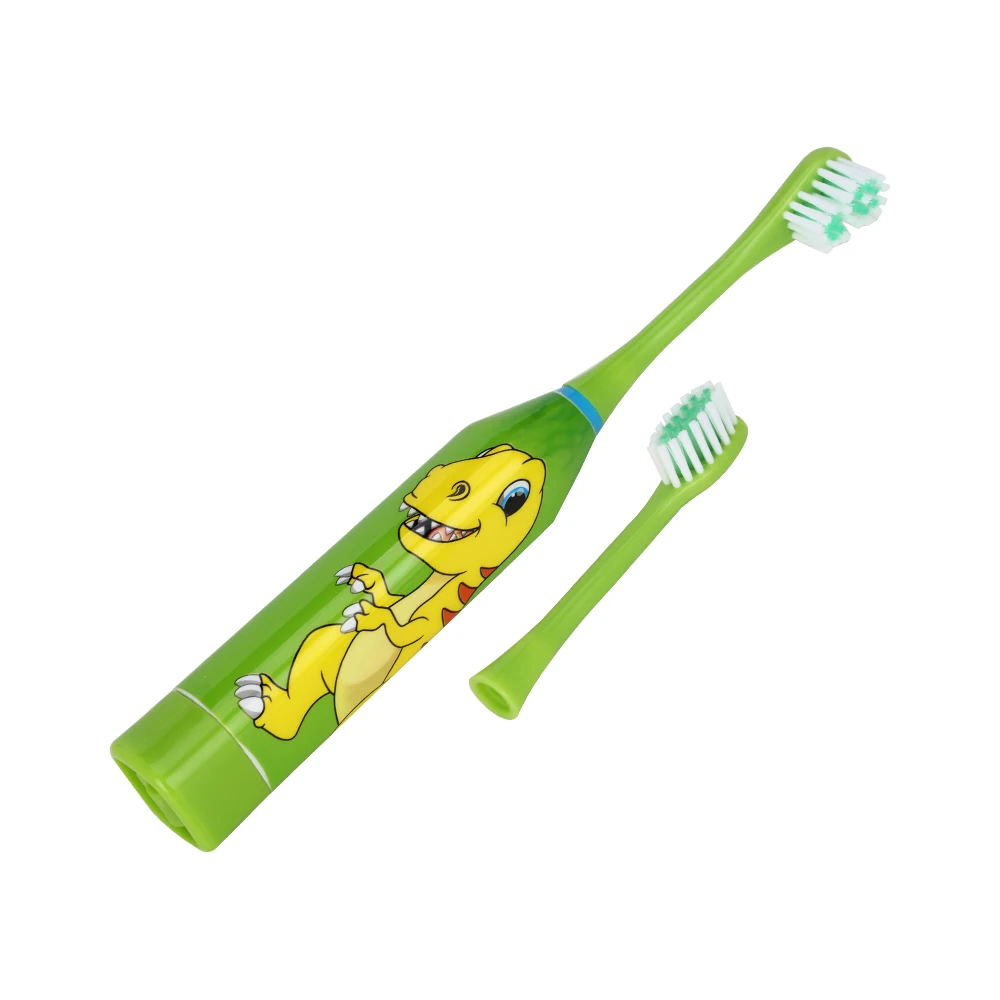 Детская электрическая зубная щетка с мультяшным рисунком, двухсторонняя Милая зубная щетка или электрическая зубная щетка, сменные головки для детей