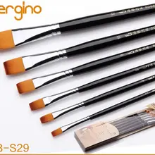 Bogelinuo/bergino Pole плоские нейлоновые кисточки для гуаши набор кистей HB-S29 6 шт