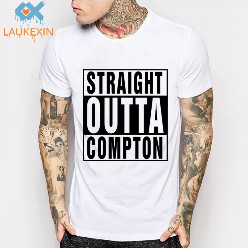 Men s Hip Hop Rap Short Sleeve T Shirt NWA N W A Straight Outta 