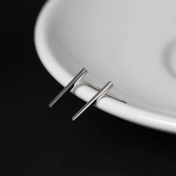 

Flyleaf 925 Sterling Silver Long Strip Stud Earrings For Women High Quality Fashion Lady Prevent Allergy Sterling-silver-jewelry