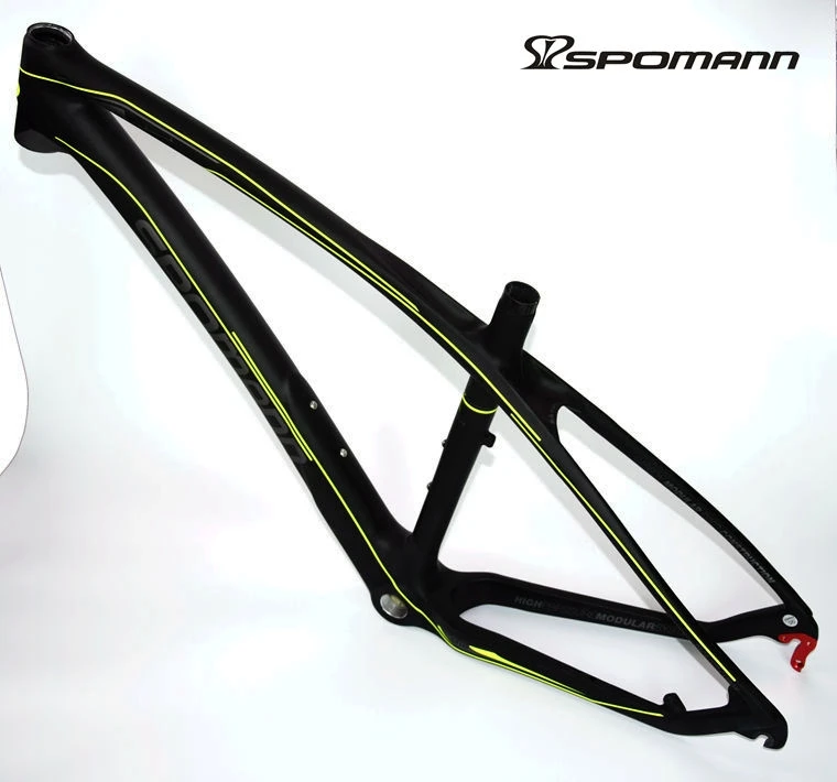 Flash Deal Newest SPOMANN 27.5*15.5/17.5/19.5" inch Mountain bicycle matte UD full carbon fibre bike carbon frame 27.5er MTB parts headsets 13