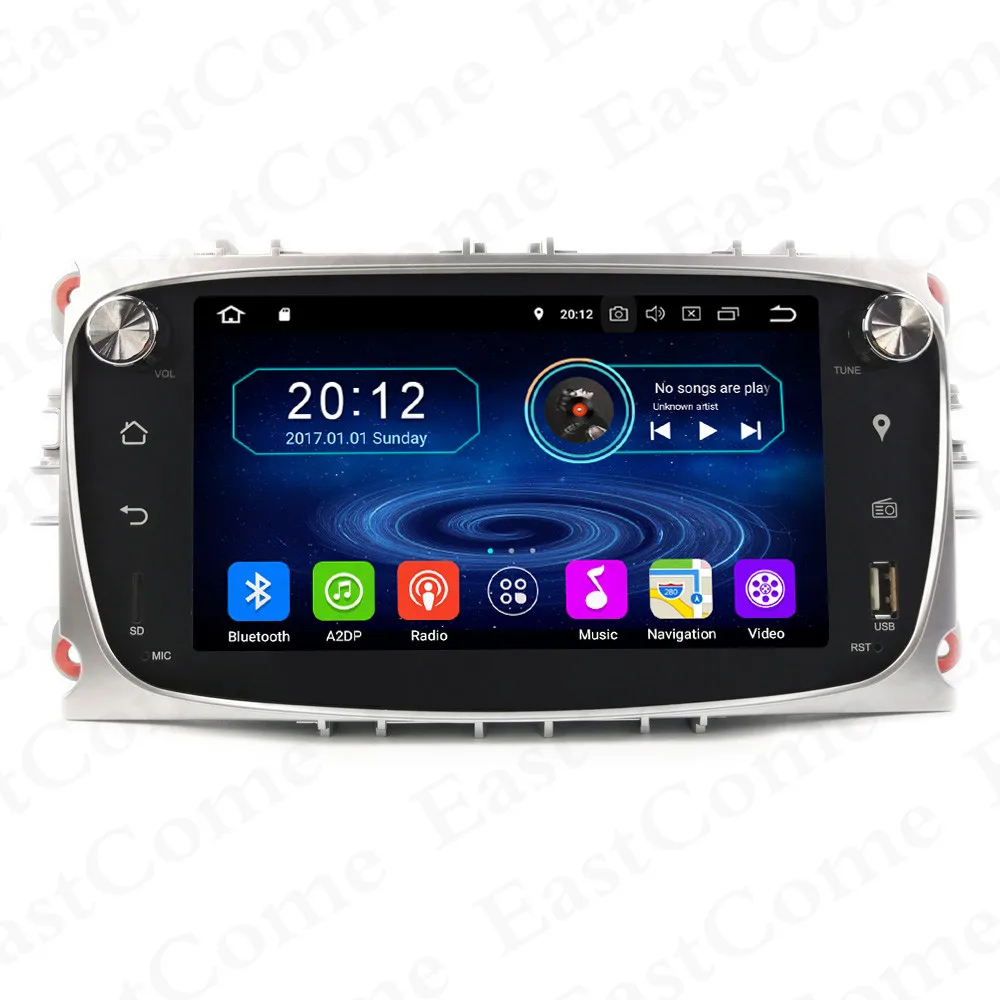 Flash Deal 7" Android 8.1 Car GPS Navigation for Ford Focus Mondeo Focus C-MAX S-MAX C S Max Kuga Galaxy Car DVD Player Radio GPS 1