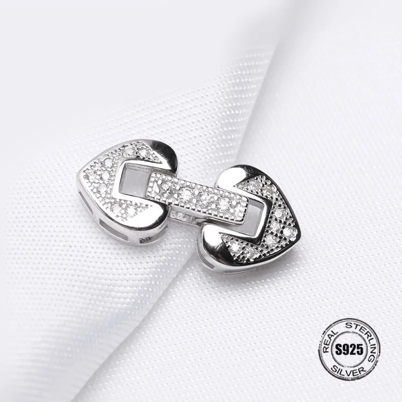 

Jewelry Making Silver Rhinestone Love Heart Clasps For DIY Beaded Chain / Pearls Bracelet Necklace Accessories Findings