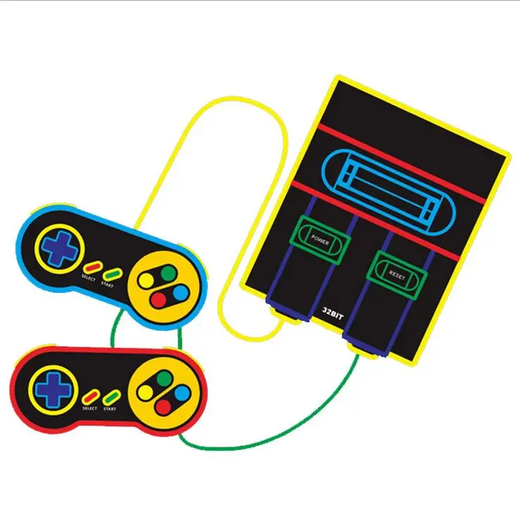 

2019 HDMI Retro Game Console with TF Card Slot for Snes For Sega Megadrive Support Save & Load with 128 Different Games For Snes