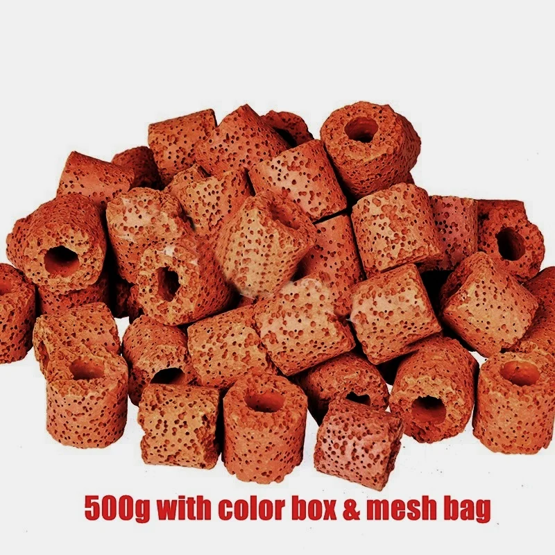 500g Red Ceramic Rings Bio Porous Filter Media Aquarium pond filter