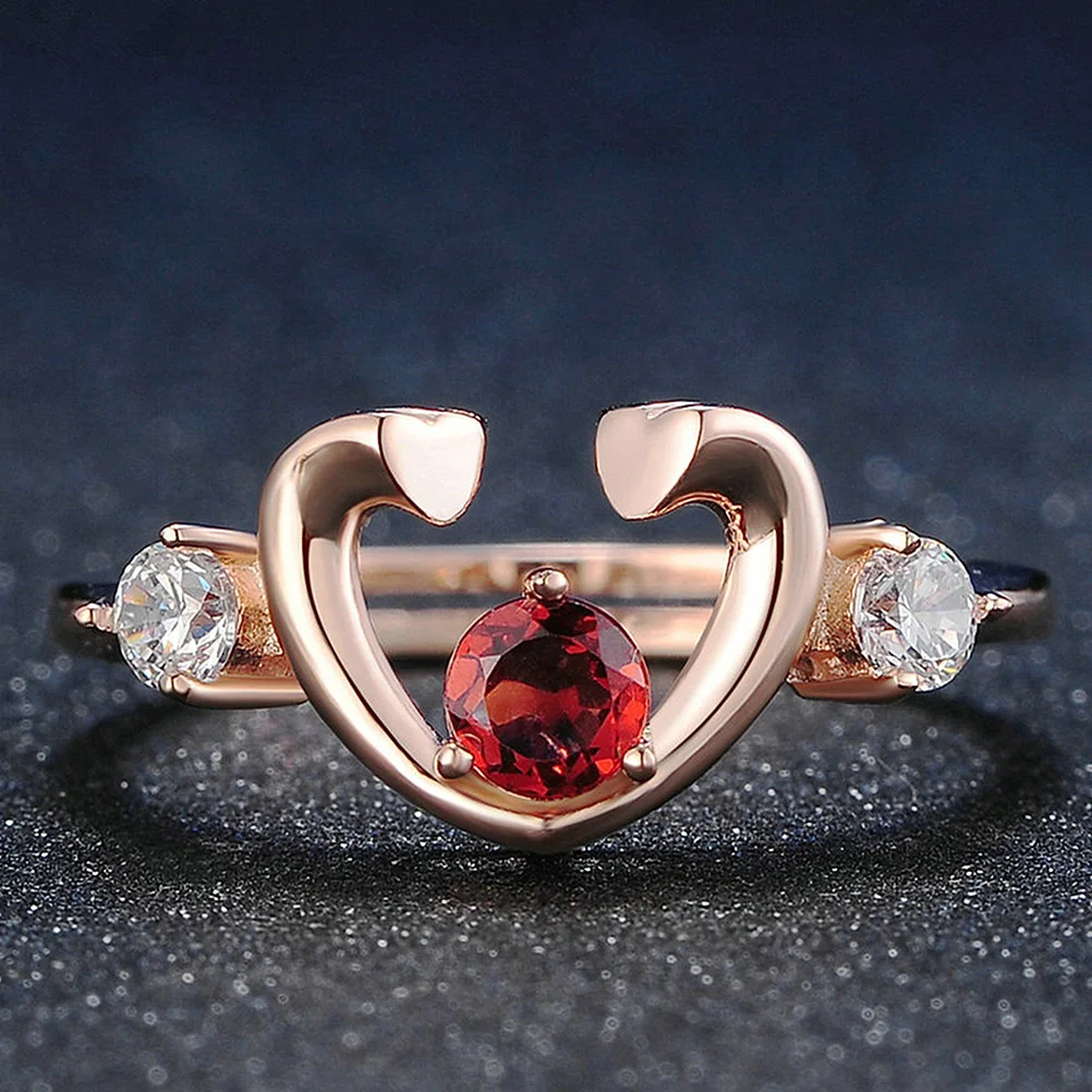 1 шт. серебряное кольцо Electrosilvering Классическая Дизайн розовое золото природа