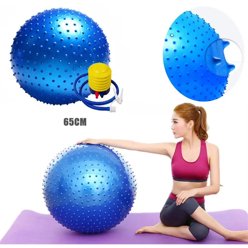 65 см Толстая Защита окружающей среды взрывозащищенный Фитнес мяч йога шип массаж мяч для йоги с воздушным насосом хорошего качества