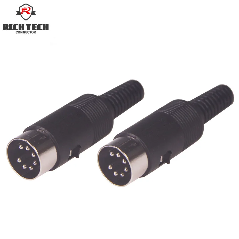 

8pcs DIN adapter 7pin spring DIN male plug connector for computer keyboard/mouse 7PIN DIN cable terminal wire connector