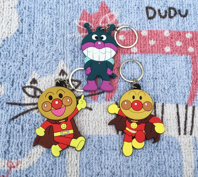 

IVYYE 1PCS Anpanman Baikinman Anime Key Chain PVC Figure Morty Keyring cute Toy Keychain Keyholder Birthday Gifts Unisex NEW