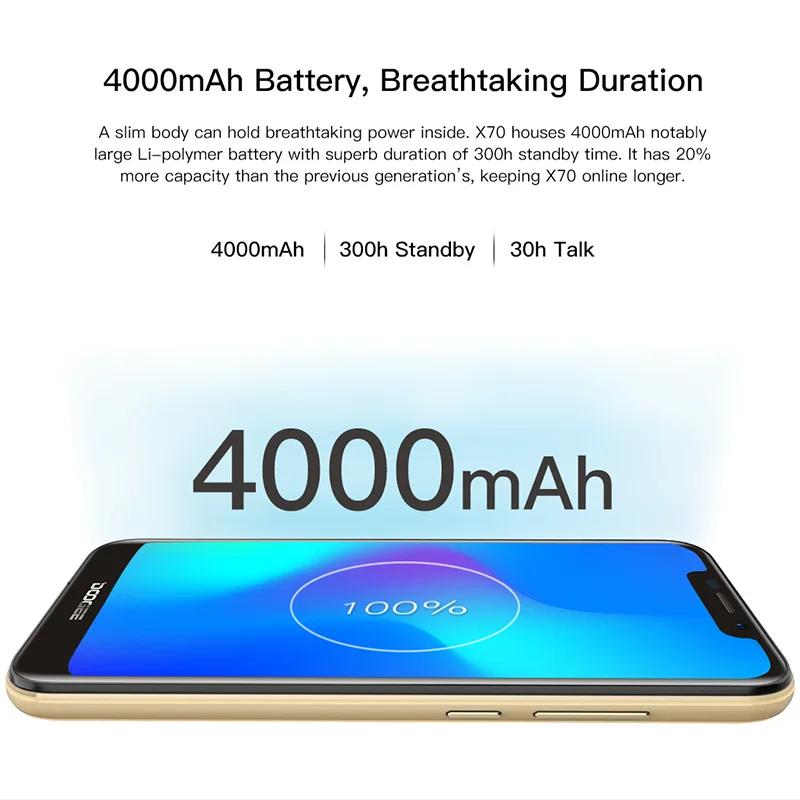 3g разблокирована Doogee X70 смартфон 5 Inch Android 8 1 Oreo Face ID отпечатков пальцев