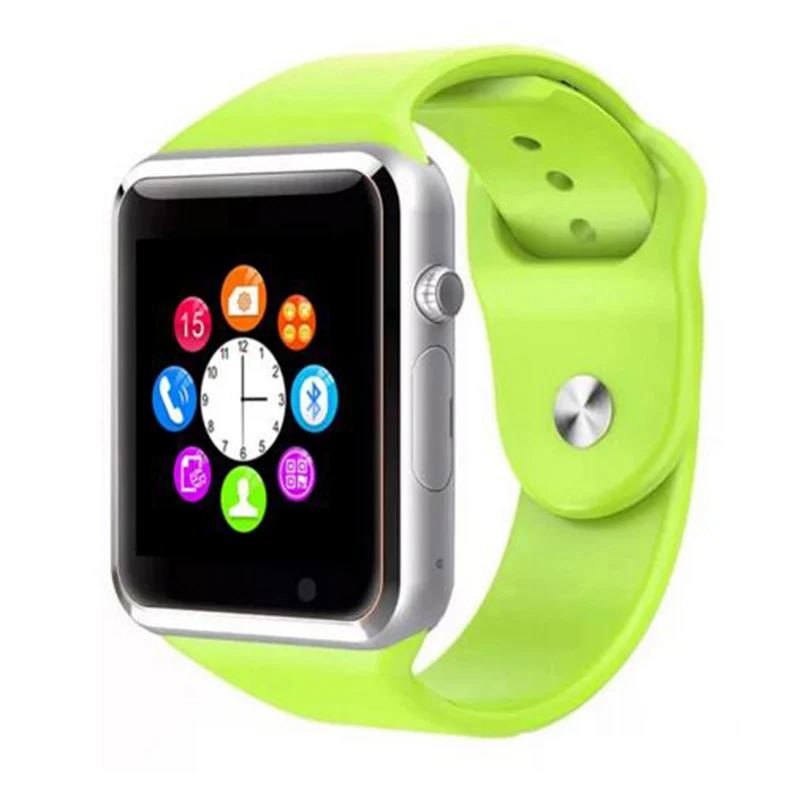 Умные часы A1 для детей, мужчин, женщин, умные часы с Bluetooth на андроиде с камерой, поддержка звонков, музыки, фотографии, SIM, TF карта и DZ0 - Цвет: Green