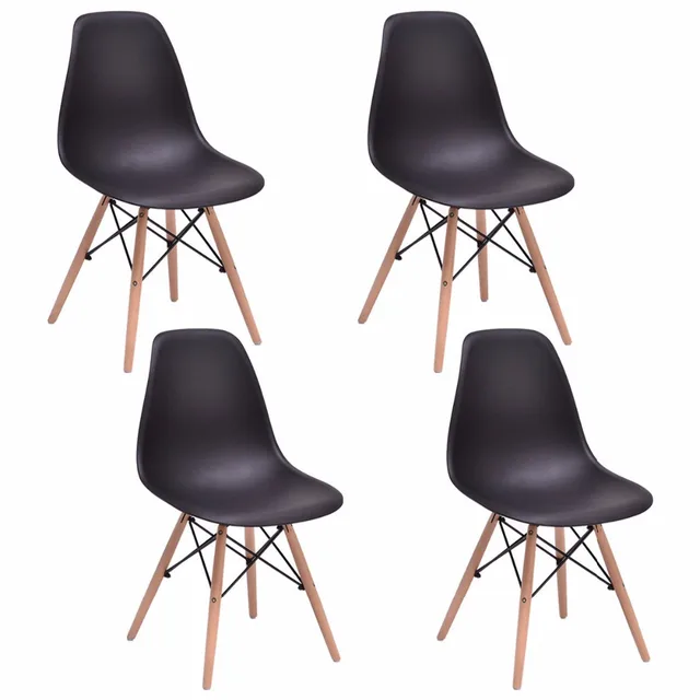 black side chair oval giantex 4pcs mid century modern dining side chair wood leg black room furniture hw58931bk black side chair oval giantex 4pcs mid century modern dining side chair wood leg black room furniture hw58931bk