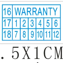 Прямая с фабрики 500 шт./партия, универсальная гарантия, этикетка для герметизации, если повреждена, с годами и месяцами, 1,5x1 см