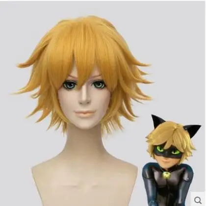 

Anime Ladybug Adrien / Cat Noir Cosplay Wigs Golden Blonde Heat Resistant Synthetic Hair Wig