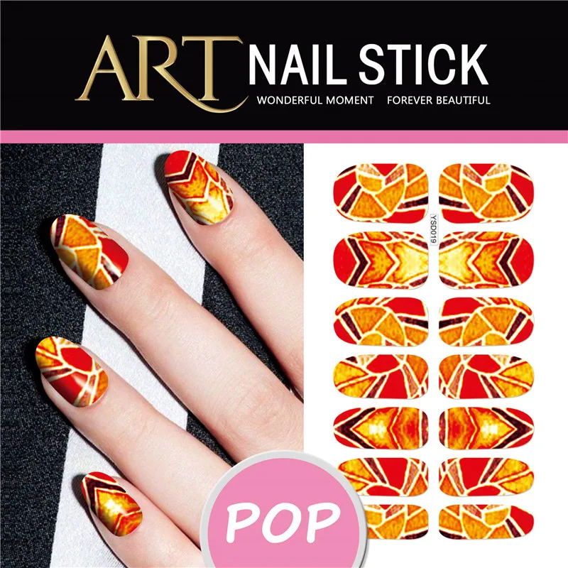 Nail Art Water Transfers Nails Stickers Red Simple Designs ...