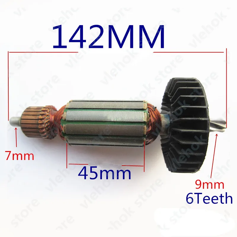 

6 Teeth Armature Motor Replace for MAKITA 517404-4 HR2410 HR2420 Engine Power Tool Accessories Electric tools part