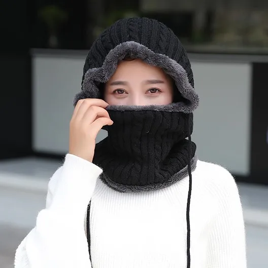 Женские головные уборы Skullies Beanies для верховой езды Ветрозащитная маска уха
