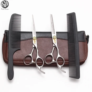 

6" 17.5cm Purple Dragon Thinning Scissors Cutting Shears Professional Hairdressing Scissors Down Teeth Salon Hair Scissors Z1115