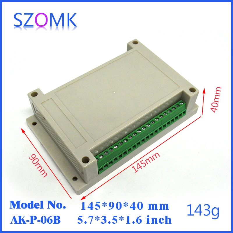 

4 pcs/lot light grey color Din rail enclosures housing and case for electronics 145*90*40mm