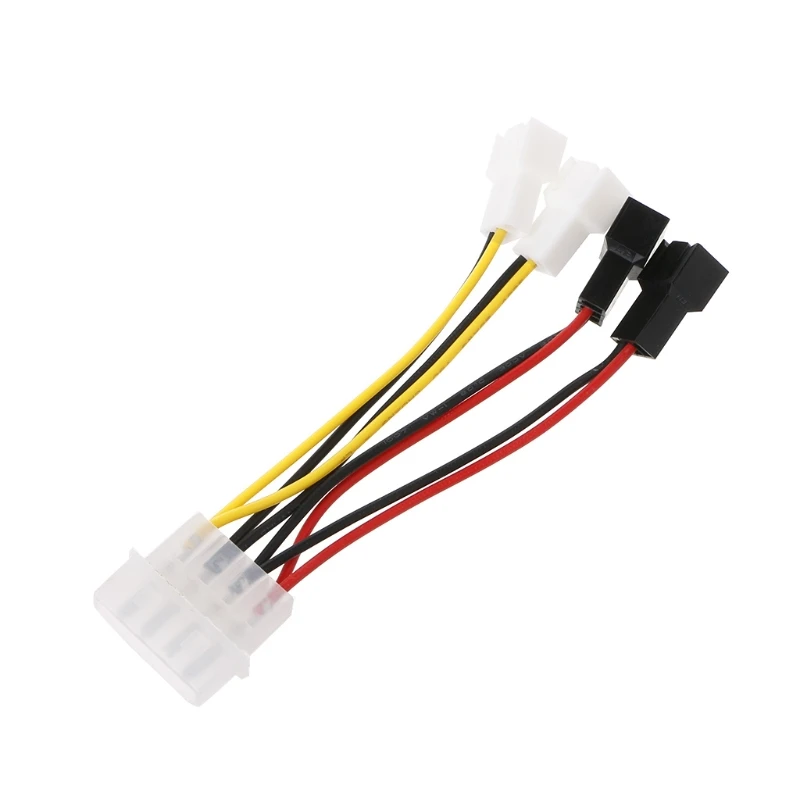 IDE/SATA Molex 4 Pin к 4X 3 контактный TX3 чехол Вентилятор охлаждения Мощность адаптер