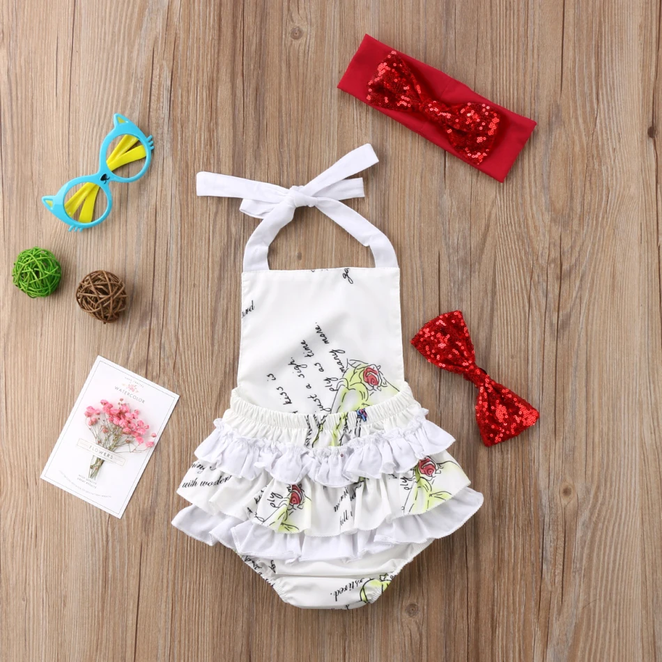 Комбинезон Белоснежки с открытой спиной для новорожденных девочек; комбинезон; sunsuit; одежда