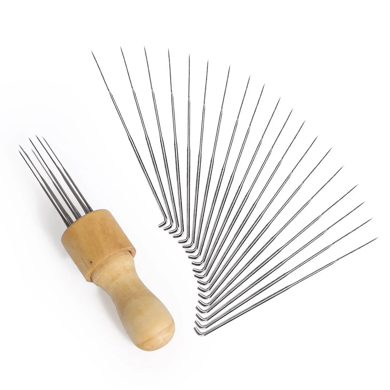 HOT DIY Eight Needles tool Craft Wool Felt Stitch Punch Tool with Solid