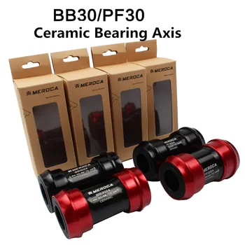

MEROCA BB30 PF30 Turn For SHIMANO Crankset Chainwheel 24mm 22mm Ceramic Bearing Axis Axle Press Bottom Bracket Bicycle Part