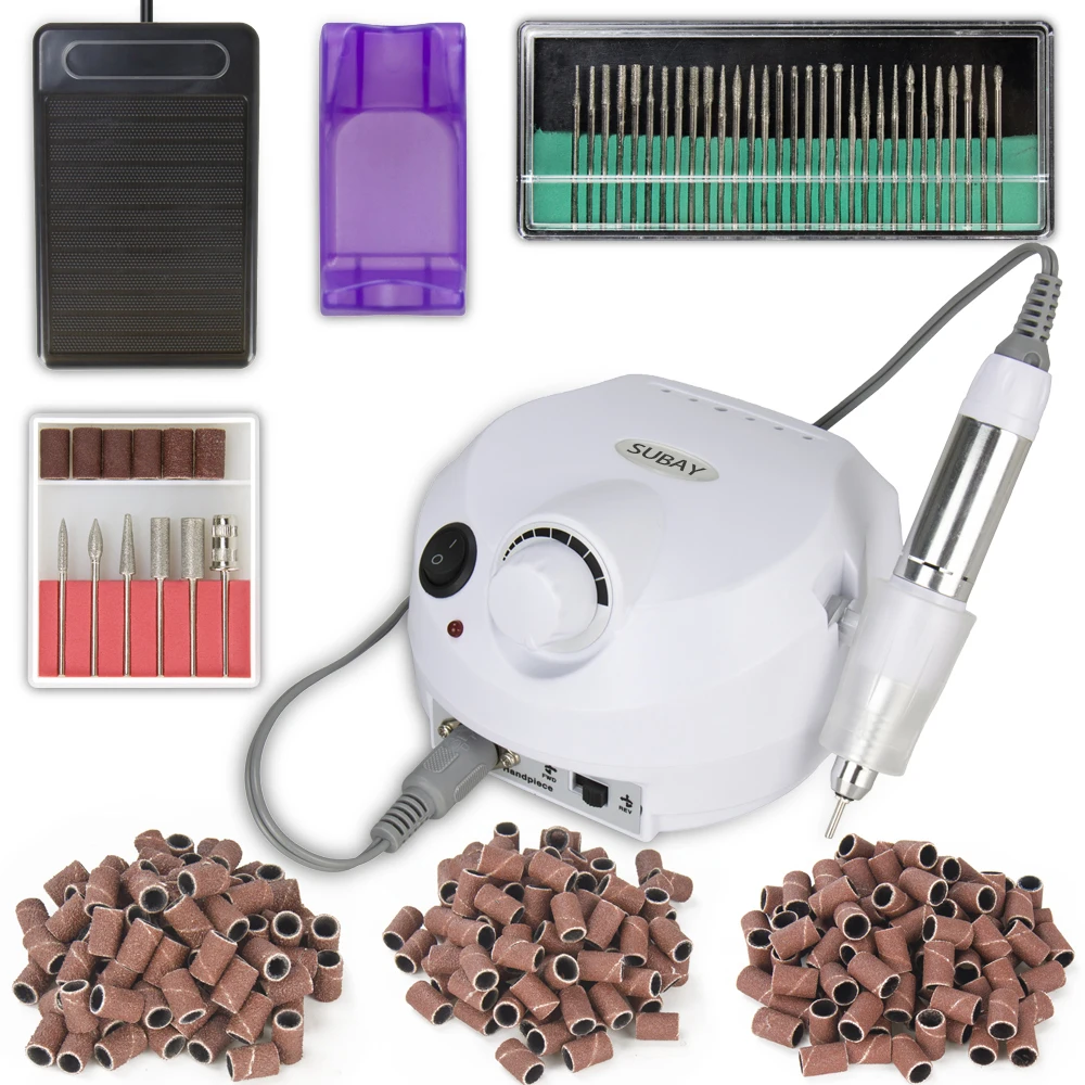 

30000 RPM Professional Electric Nail Drill File Manicure Manicure Kit White Color Nail Art Tools for Nail Gel Nail Drill